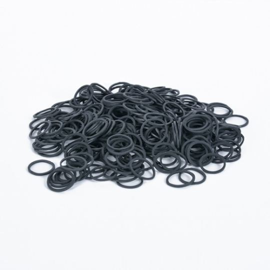Schwarze elastische Gummibänder 15 mm 300 Einheiten