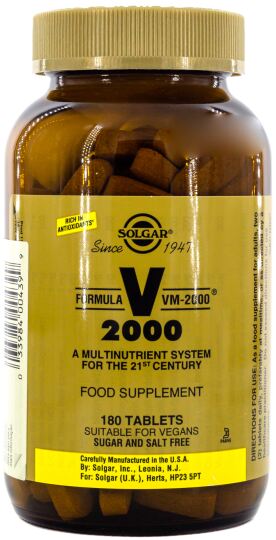 Solgar Vm-2000 180 Comprimidos