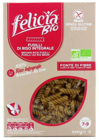 Pasta Fusilli Riso Integrale 340 gr Pasta Fusilli Riso Integrale 340 gr