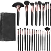 Schwarze Make-up Pinsel Set 24 Stück